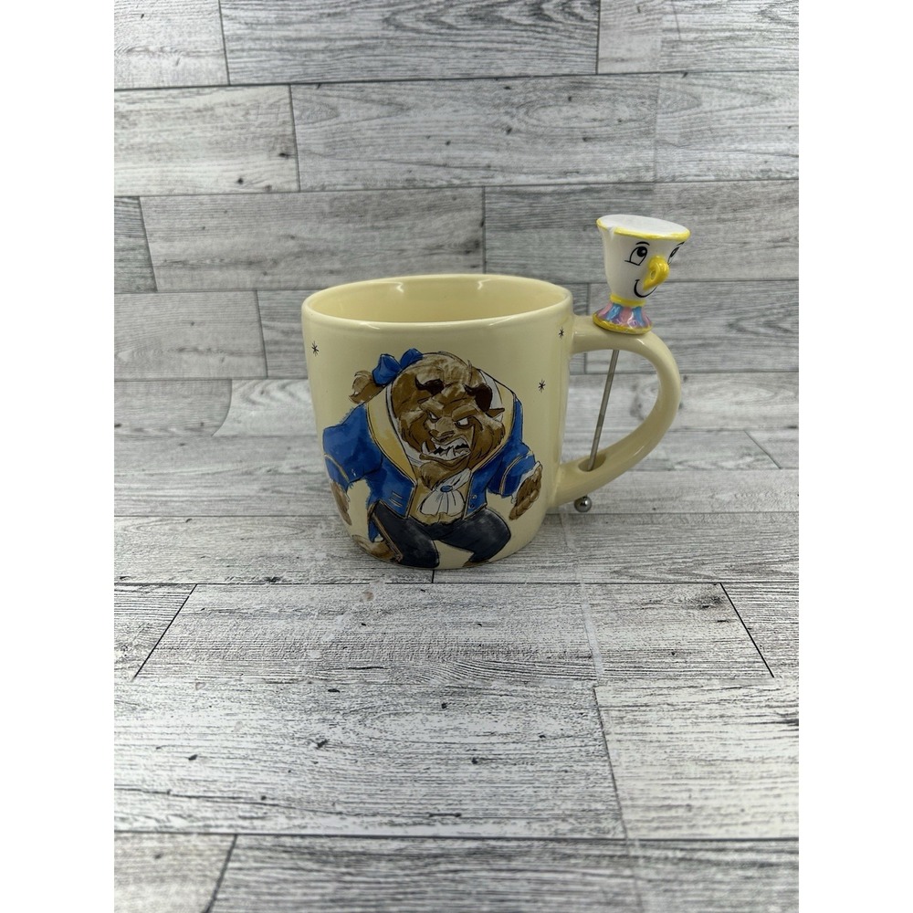 Disney Belle Beauty and the Beast with "Chip Stirrer" Large Tea Coffee Mug